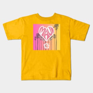 Lahaina, Maui Pastel Love Kids T-Shirt